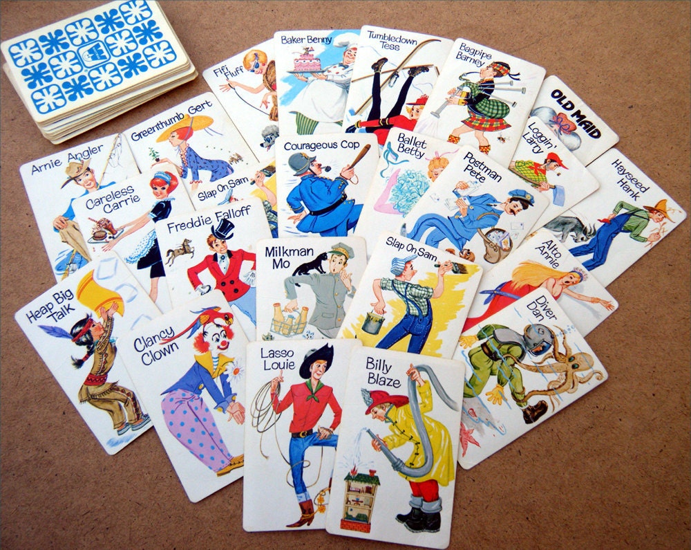 Vintage Old Maid Card Game Whitman Deck Of Cards Alto Annie
