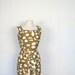 60s Dress / Olive Green / Abstract Dress / XS S