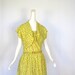 1950s Sundress Set / Saffron Rose Print / 50s Dress and Bolero / L