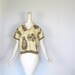 Vintage 50s Blouse / Paisley Rococo / 1950s Blouse / L