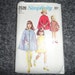 Girls Vintage Simplicity dress and cape Pattern 7520 Size 6 1967