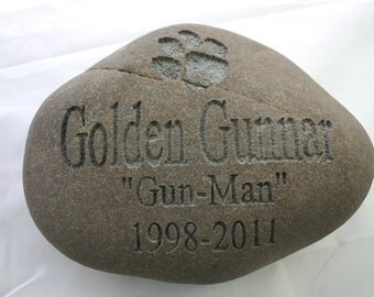Custom Engraved Pet Memorial Stone Dog Cat