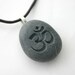 Om Aum Symbol Engraved Grey Stone