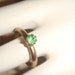 Vintage Adjustable Gold Ring with Emerald