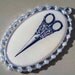 Vintage Victorian Scissors pendant for necklace Silver