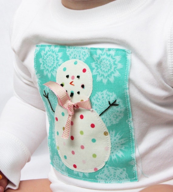 Items similar to Winter Snowman Applique Shirt on Etsy