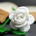 Crocheted Flower Bookmark White Gardenia Flower SALE