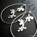 ERIN-Encased Silver Twig Hoop Earrings