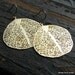 MAPLE-Small Gold Skeletal Round Leaf Earrings