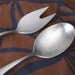 1960s stainless flatware serving set by Gustav Sweden, modernist
