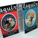 2 Esquire 1939 Magazines Pin Up Centerfold Posters Girls Christmas Issue Vintage