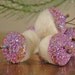 Hanging glittered Christmas acorn ornaments (light amethyst ) (group 1)