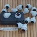 Brown doll eyes. Glastic 10mm Realistic eyes in DARK BROWN. Doll making eyes made in Japan.