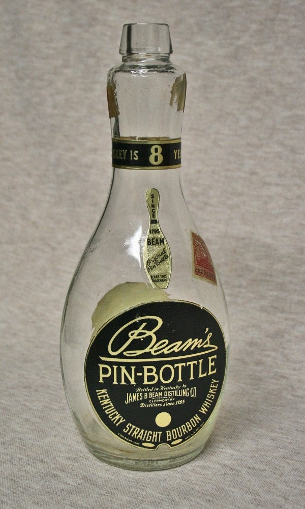 Jim Beam Bowling Pin Bottle Antique 1940 Vintage