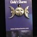 One Silver Pewter Triple Moon Phase Pendant