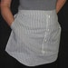 Striped Half Apron made from Upcycled Men's Shirt