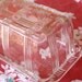 Criss Cross 1 pound Clear Glass Butter Dish by Hazel Atlas