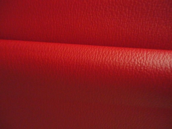 Apple RED Vinyl Upholstery Fabric Leather Like Fabric 1