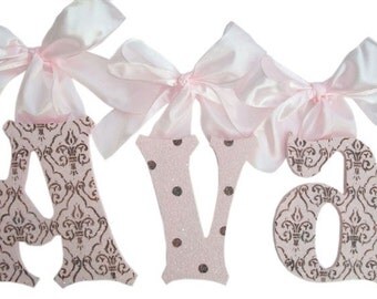 GLITTER and SPARKLE Baby Nursery Wall Letters