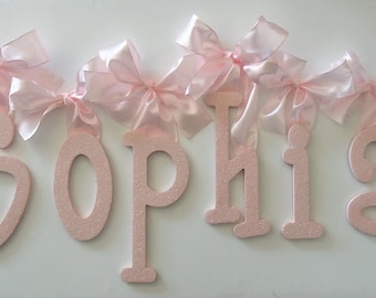 Custom wood letters, GLITTER and SPARKLE