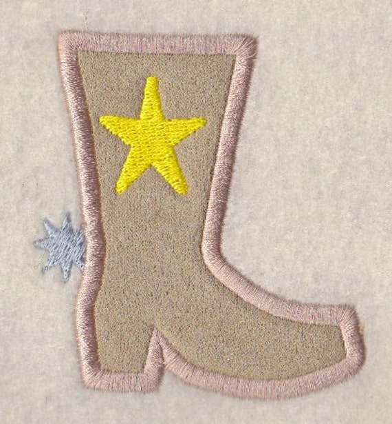 Cowboy Boot Applique Design by 8clawsandapaw on Etsy