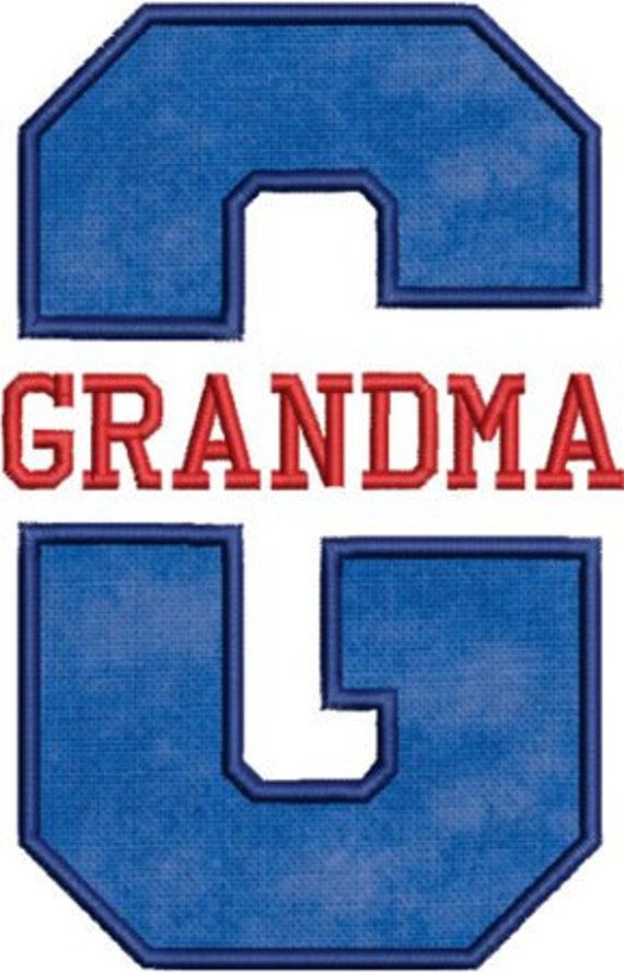 Items similar to Grandma Applique Embroidery DesignIncludes 3 Sizes on