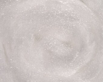 White Firestar/ Trilobal/ Nylon/ Add In Fiber/ Blending Fiber/ Spinning Top/ Spinning Fiber/ 4 oz/ Alba Ranch/ Felting/ Needle Felting