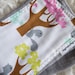 Baby burp cloth - tree squirrels gray hand dyed burp cloth