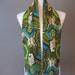 Scarf Vintage Green Blue and White Paisley
