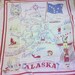 Vintage Alaska print tablecloth print 1950s SALE
