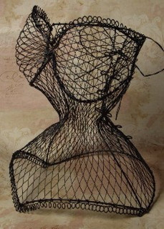 Female Corset Body Waist Mesh wire Iron Jewelry Display