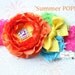 Birthday Headband { Summer POP } bright circus, first birthday, rainbow, orange, hot pink, yellow Sunshine, cake smash photography prop