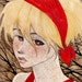 HOLIDAY SALE - Girl in Red - 4x6 Original Painting - one of a kind