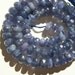 Tantalizing Tanzanite. Faceted Rondelles, 6-6.5mm. Packet of 4. (4L49a) ... REDUCED FROM 10.60