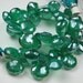 Onyx Gemstone, Green Faceted Heart Briolettes, 10 mm. Packet of 4. Semi Precious Gemstone ... (2ox2). Last Ones. REDUCED Fm 5.20
