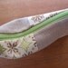 Zipper pouch with handprinted fabric