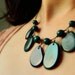 Eco-Friendly Necklace - Tagua & Acai in Shades of Amazon Blue