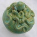 SALE Small CHARTREUSE Green SQUID Octopus Lidded Jar- was 35