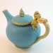 Teapot - Mermaid Turquoise Tea Pot, SALE- Spiked, Chartreuse (Was 150)