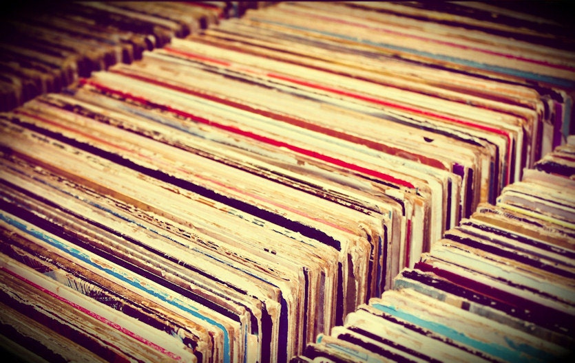 Download Vintage Vinyl Record Collection Fine Art Print Vintage