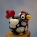 Betty...... lampwork polka dot chicken bead...sra