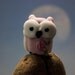 Virginia.......... lampwork owl bead...sra
