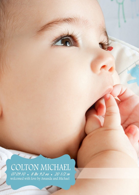CUDDLES...Custom Photo Birth Announcement...by KM Thomas Designs Il_570xn