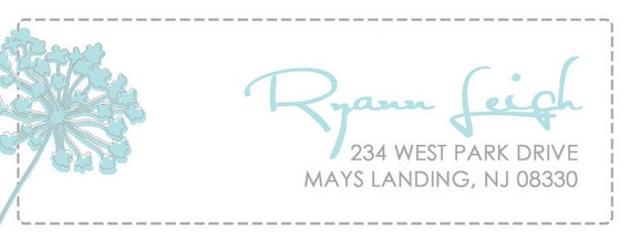 Single Flower Address Label Design Il_570xn