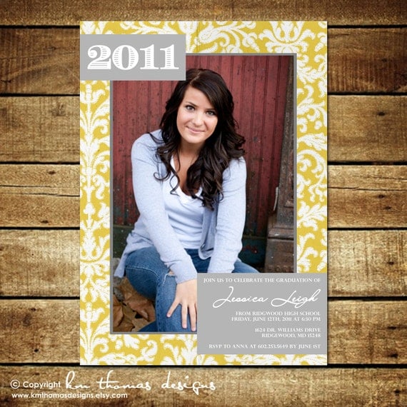 HEAD of the CLASS...Custom Photo Graduation Announcement...by KM Thomas Design Il_570xn