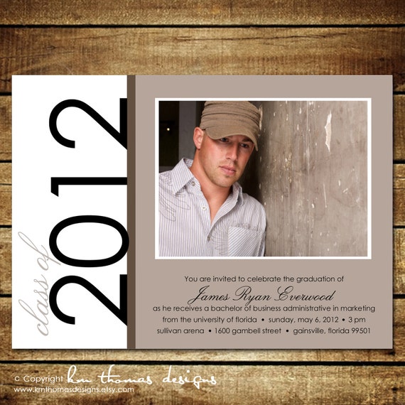 Custom Photo Graduation Invitation - Photo Graduation Announcement - College Graduation - High School Graduation - Commencement Ceremony Il_570xn
