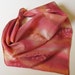 Silk Square Scarf - Heat - Hand Painted Ladies Scarves Bandana Coral Pink Peach Ivory Cream Red Burgundy Maroon