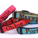 Personalized XS or Sm Dog Collar Any Pattern, Name Color, and Size.