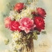 PRINT FREE SHIP Exquisite Victorian Roses Bouquet Paul de Longpre