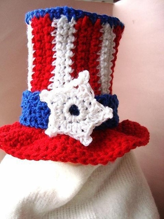 Crochet PATTERN ....UNCLE SAM Hat num 252 newborn to age 5